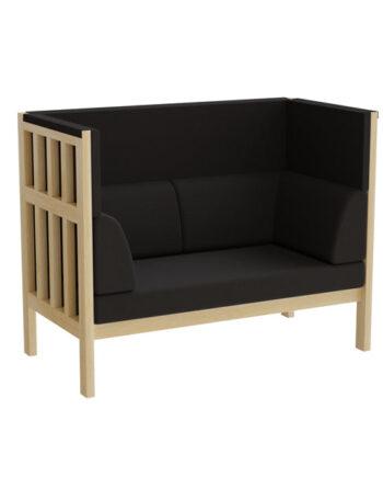 Elegant 3-personers Sofa Poker Silence i Sort – Fantastisk Tilbud!