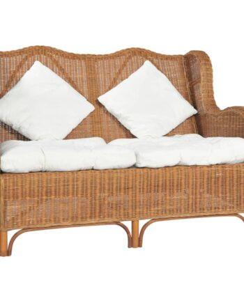 Elegant 2-personers rattan sofa i lys brun – stort udsalg!