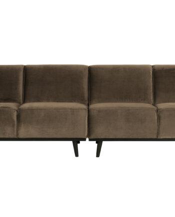 BePureHome Taupe Fløjl Sofa – Elegant Komfort og Stil