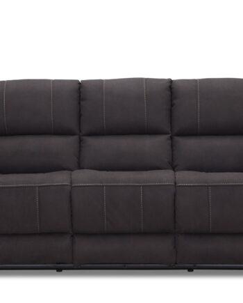 Haga Texas 3-personers Recliner Sofa i Grå Mikrostof - Udsalg!