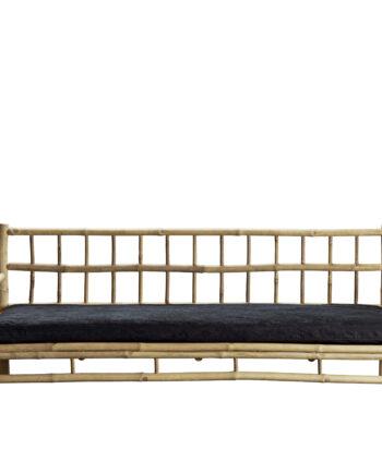 Elegant Bambus Sofa med Hynde – Skandinavisk Design