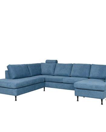 Gul U-sofa med chaiselong – Fantastisk stue tilbud!