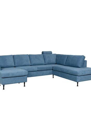 Elegant Gul U-sofa med Chaiselong – Venstrevendt Design