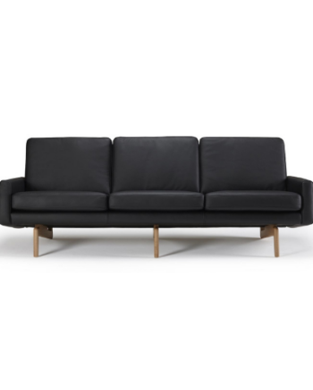 Nordly Haslev 3-Personers Læder Sofa – Stil og Komfort
