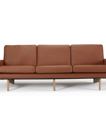Elegant 3-Personers Sofa i Cognac Læder - Stil og Komfort