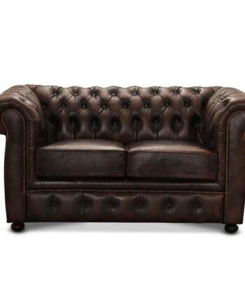 Elegant Chesterfield Sofa i Brun Læder – Haga Liverpool