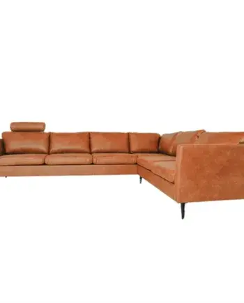 Jakob Hjørnesofa - Brun med Sorte Ben på Udsalg!
