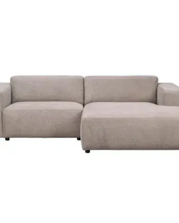 Elegant 3-personers sofa med chaiselong i beige - Udsalg!