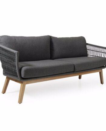 Elegant 3-personers Kenton Sofa i polyrattan og teaktræ