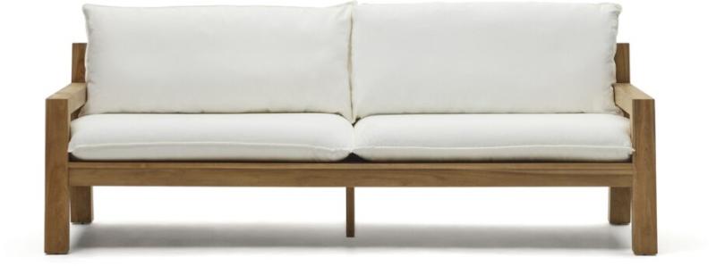 Elegant Hvid Teaktræ Sofa til Uderum - Perfekt til Hygge