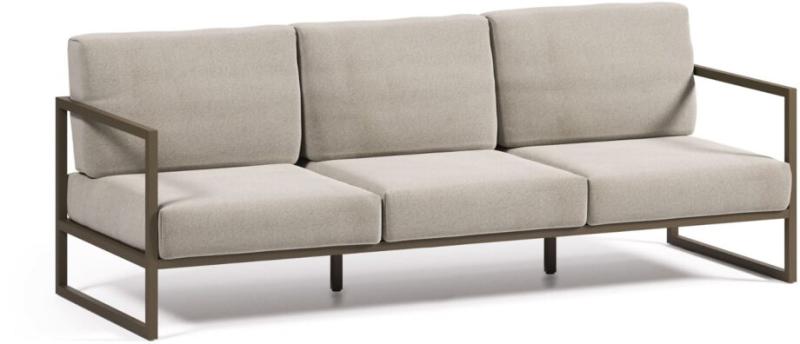 Elegant Grå Udendørs Sofa til 3 – Stilfuld Design!
