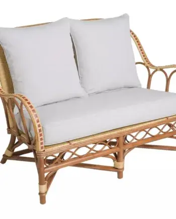 Elegant Rattan Sofa med Armlæn – Stilfuld Lounge Møbel