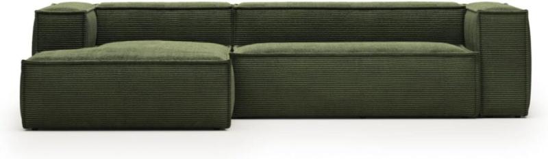 Grøn Venstrevendt Chaiselong Sofa – Kave Home Blok Serien