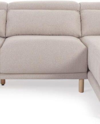 Elegant Beige Højrevendt Chaiselong Sofa til Stuen