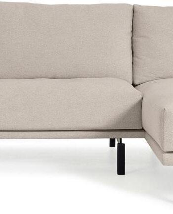 Beige 3-personers Chaiselong Sofa – Elegance til Stuen