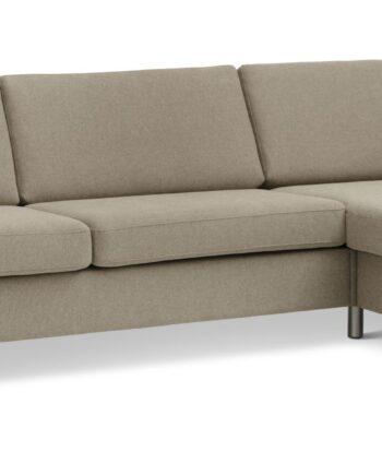 Beige Chaiselong Sofa i Antelope Polyester – Lexpo Living