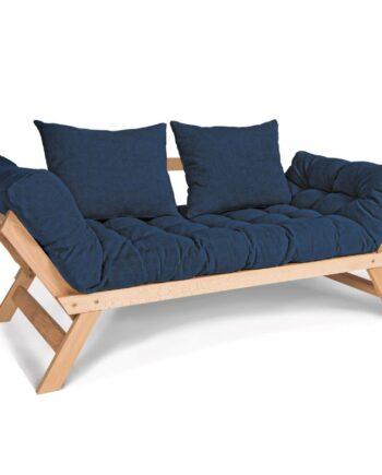 Fleksibel sovesofa med foldbare sider – Ubehandlet blå tilbud!
