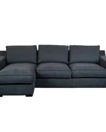 Elegant Lønstrup Sofa med Chaiselong i Grå Blå Farve
