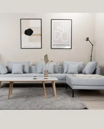 Elegant Milla Sofa med Chaiselong i Lysegrå – Designtilbud!