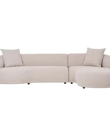 Kingston Lounge Sofa - Højrevendt i Naturfarve med Puder