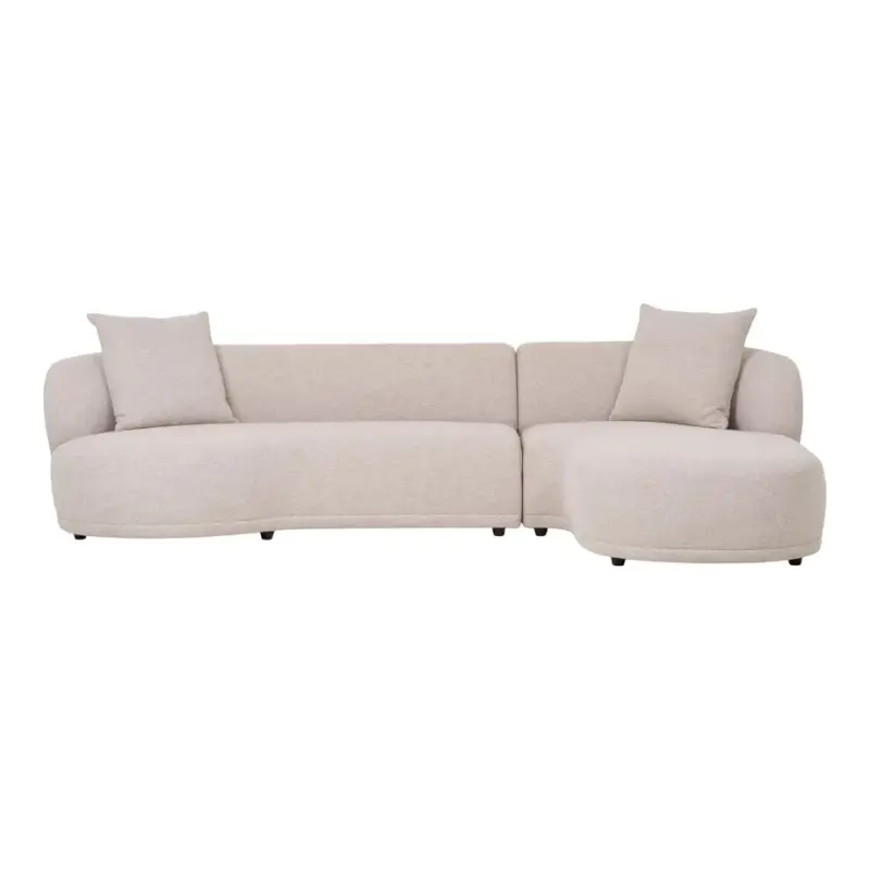 Kingston Lounge Sofa - Højrevendt i Naturfarve med Puder