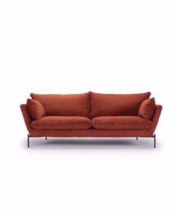 Haslev 3-personers orange sofa – Skandinavisk elegance