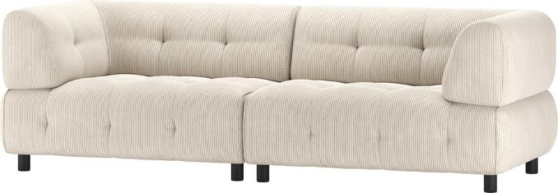 Eksklusiv Lysegrå Fløjl Sofa til Tre – Design med Komfort!