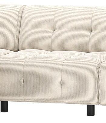 Elegant venstrevendt chaiselong sofa i lysegrå fløjl