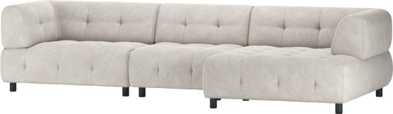 Elegant lysegrå chaiselongsofa fra WOOOD til stuen