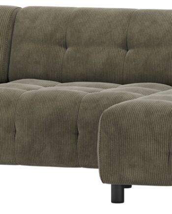 Elegant Grøn Fløjl Chaiselong Sofa - Tidløs Stil og Komfort