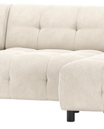 Lysegrå Fløjl Louis Chaiselong Sofa – Elegant Udsalg!
