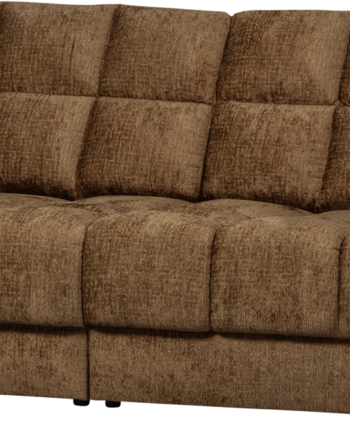 Elegant 2-personers sofa i messingfarvet velour - WOOOD