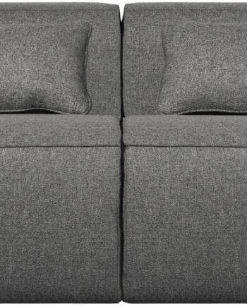 Moderne 3,5-personers grå sofa med puder fra WOOOD