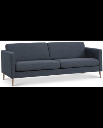 Askset 3-Personers Sofa i Navy Polyester - Elegant Komfort