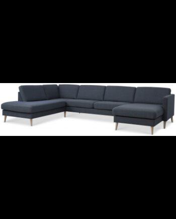 Askset Venstrevendt U-sofa i Navy – Elegant og Praktisk!