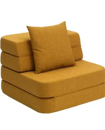 Klipklap Fold Sofa Single – Multifunktionel i Sennep!