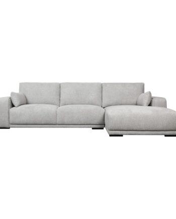 Elegant California Sofa med Højre Chaiselong i Grå Stof