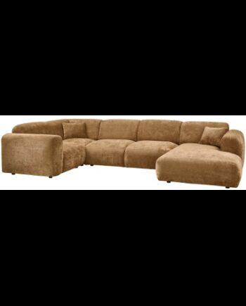 Honninggul Chenille Venstrevendt Sofa - Fantastisk Udsalg!
