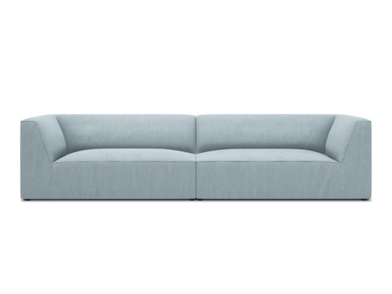 Elegant Sort Sofa med Blå Corduroy – Micadoni Ruby Tilbud
