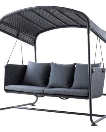 Cane-line Cave Sving Sofa med Hynder – Grafit Elegance