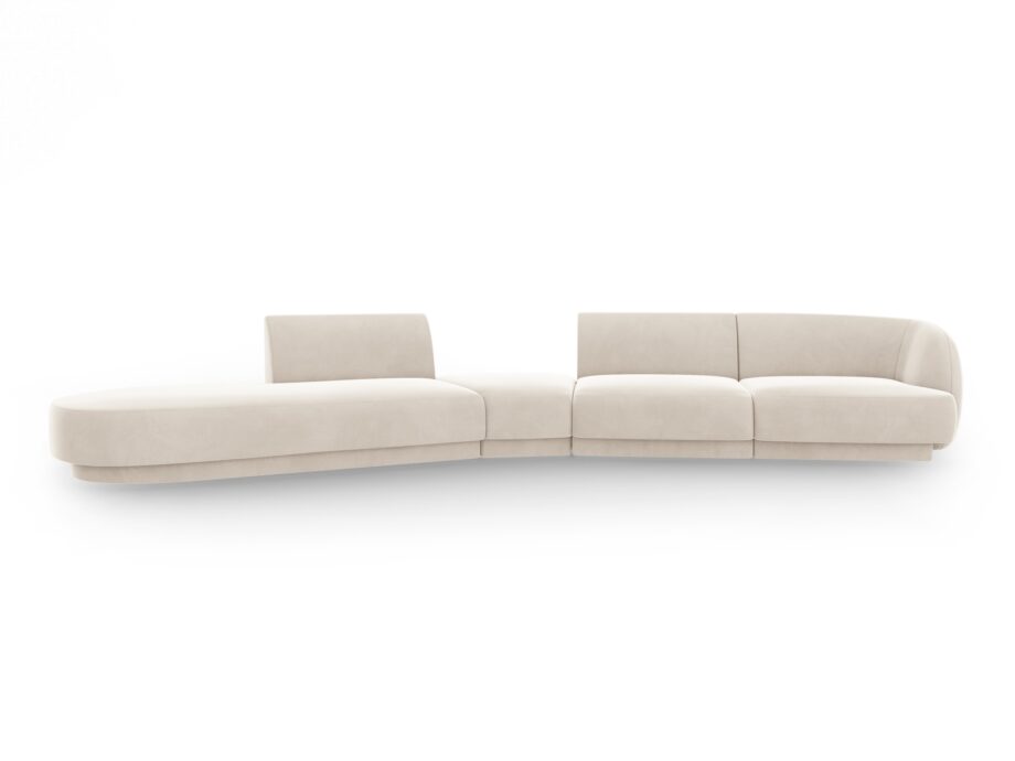 Miley Velour Venstre Modulssofa – Elegant Indretningstilbud