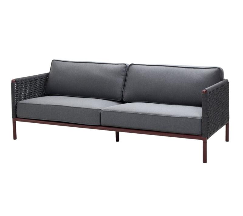 Cane-line Encore 3-personers sofa i Bordeaux – Elegant udendørs møbel