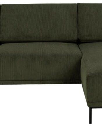 Noora Pers Sofa med Chaiselong i Olivengrøn - Elegant Stuevalg