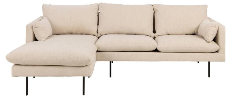 Sofakoncept Cozy Pers Sofa med Chaiselong – Sort Tilbud!