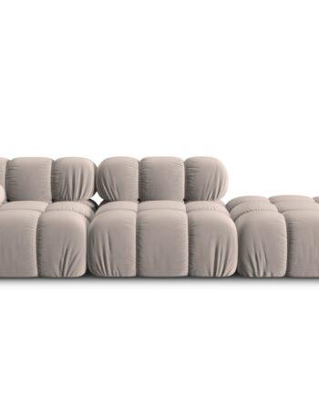 Elegant Beige Fløjl Modulsofa - Højre Sæde Tilbud!