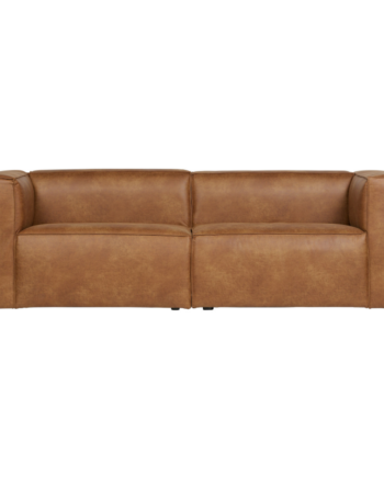 Cognacfarvet 3,5-personers sofa fra WOOOD – Bean serien