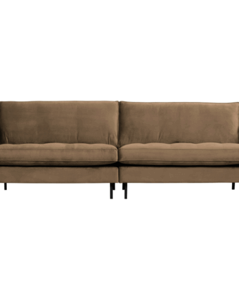 Brun Rodeo Classic Sofa i Velour – Elegant Stuekomfort