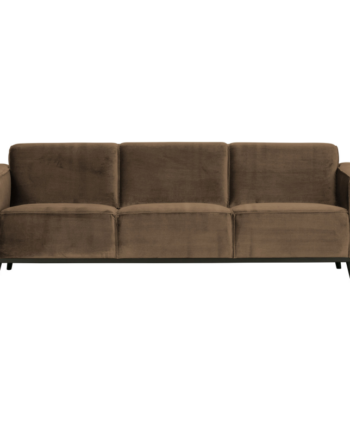 Taupe 3-personers Velour Sofa – BePureHome Tilbud