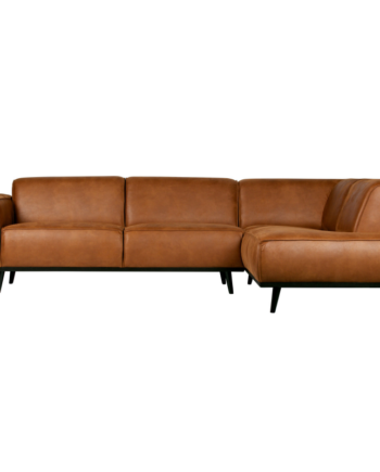 Cognac Hjørnesofa i Økolæder – BePureHome Tilbud!