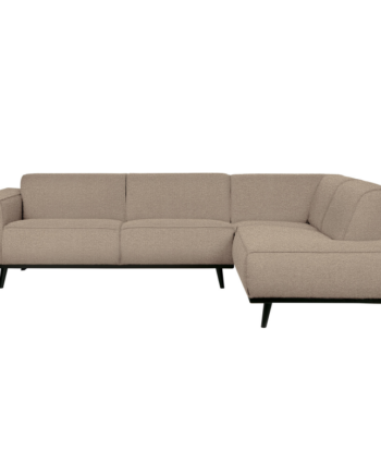 Beige Højrevendt Boucle Hjørnesofa – Tidløs Elegance